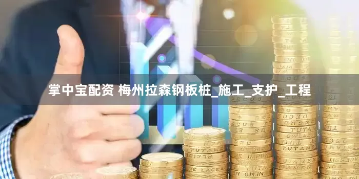 掌中宝配资 梅州拉森钢板桩_施工_支护_工程